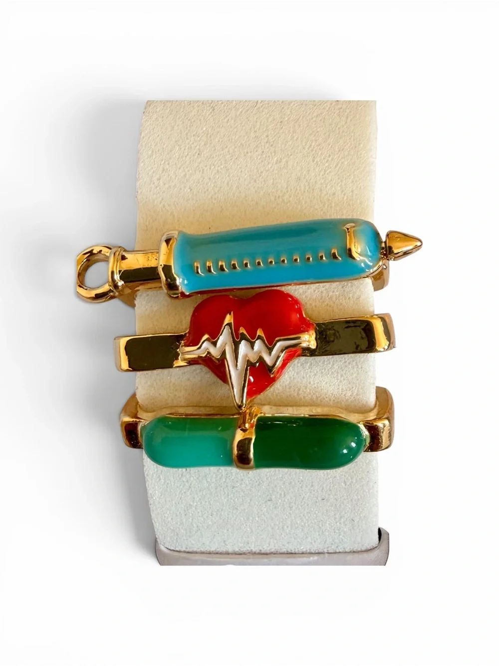 True to Form Nurse Watch Band Charms — Blue, Red, Green (Set of 3) w/Gift Box